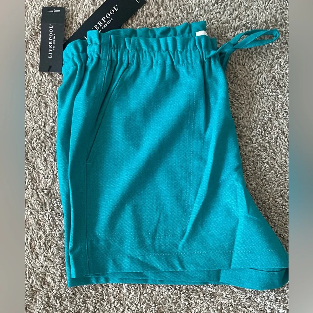 Liverpool Women's Teal Shorts- “Lake Blue” Comfy dressy/casual Shorts, size Med - Picture 7 of 16